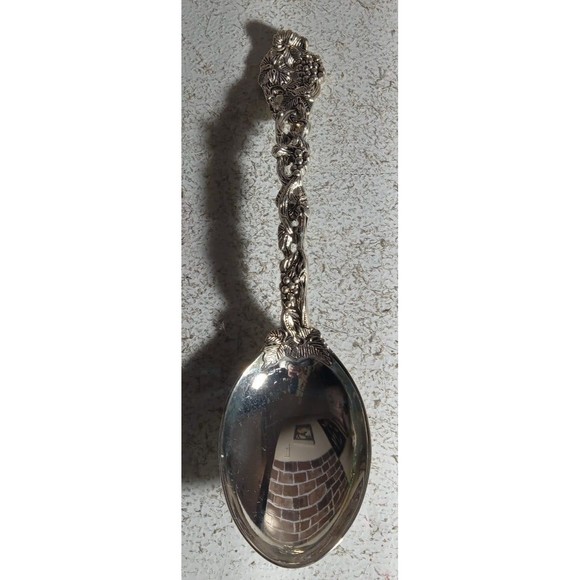 Vintage Godinger Silver Art Co ornate Grape 11" Large Serving Spoon
